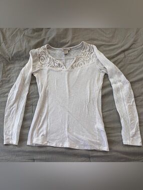 Lucky Brand Lace Long-Sleeve Tee